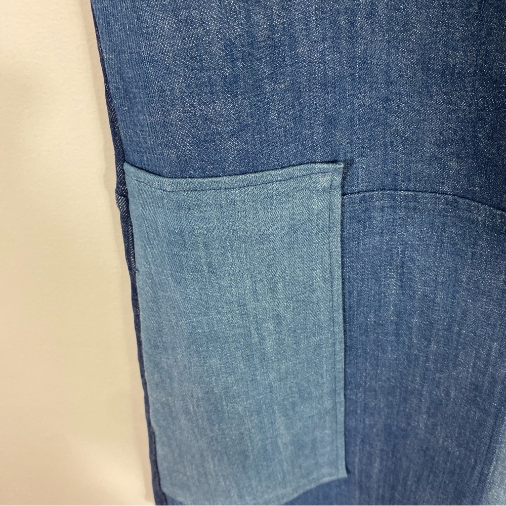 J. Brand X Revolve Small Denim Patchwork Shift Dr… - image 8